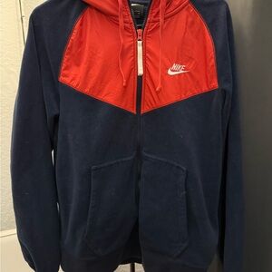 Nike Red and Blue Bomber Jacket
